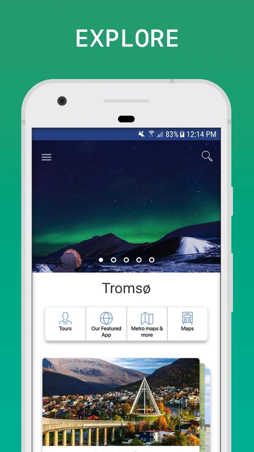 FjordEscape App Skjermbilde 3: Kartoversikt